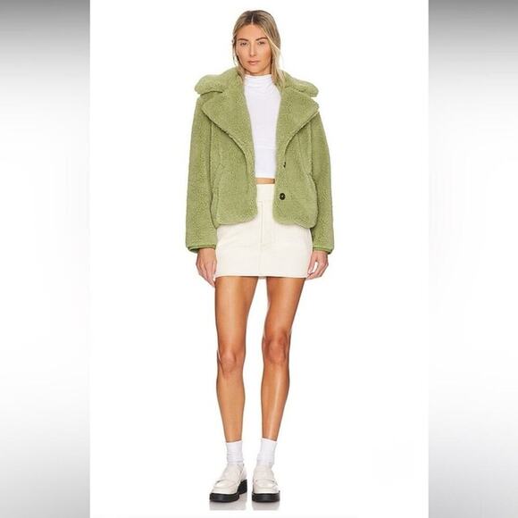 Free People Joplin Cozy Jacket in Sweet Pistachio Size Large - Picture 5 of 10